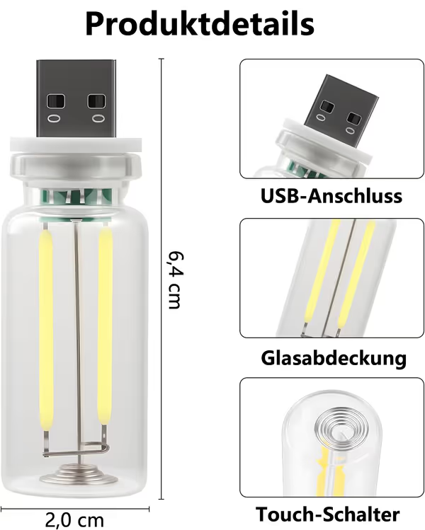 ✨ USB night light bulb for the car