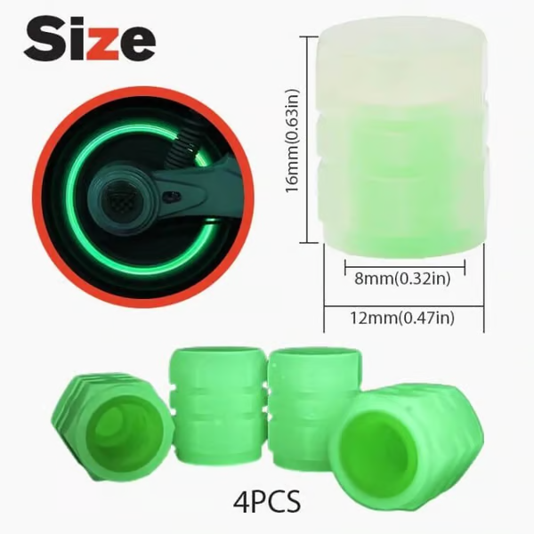 🚗Glow-in-the-Dark Tire Caps 💡